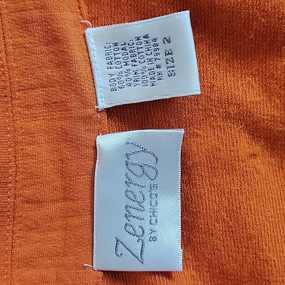 Zenergy by Chicos 2 pocket full zipper button up sleeve jacket womens size 2 - Picture 9 of 10